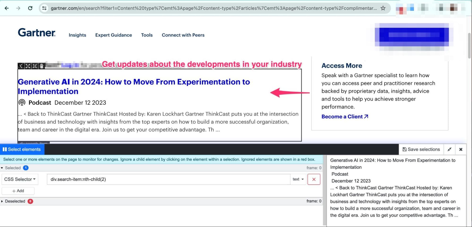 Tracking industry trends