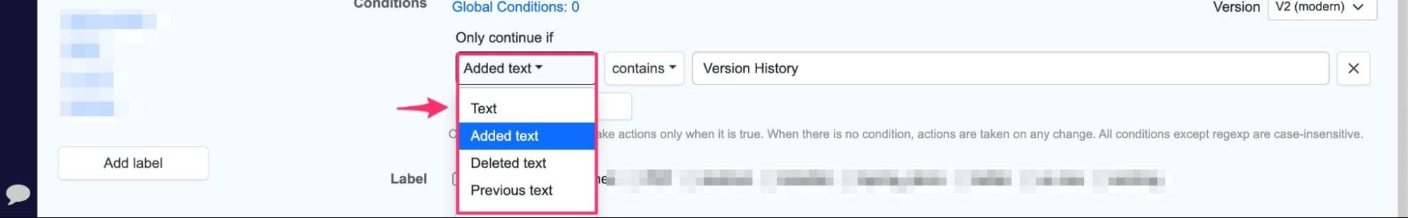 adding conditions to find keywords