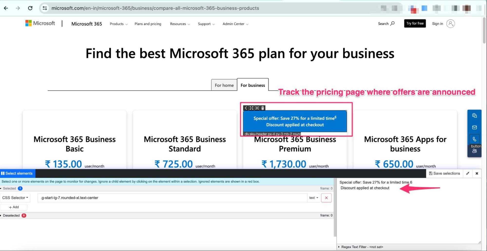 Get the latest information about discounts and offers on competitors websites