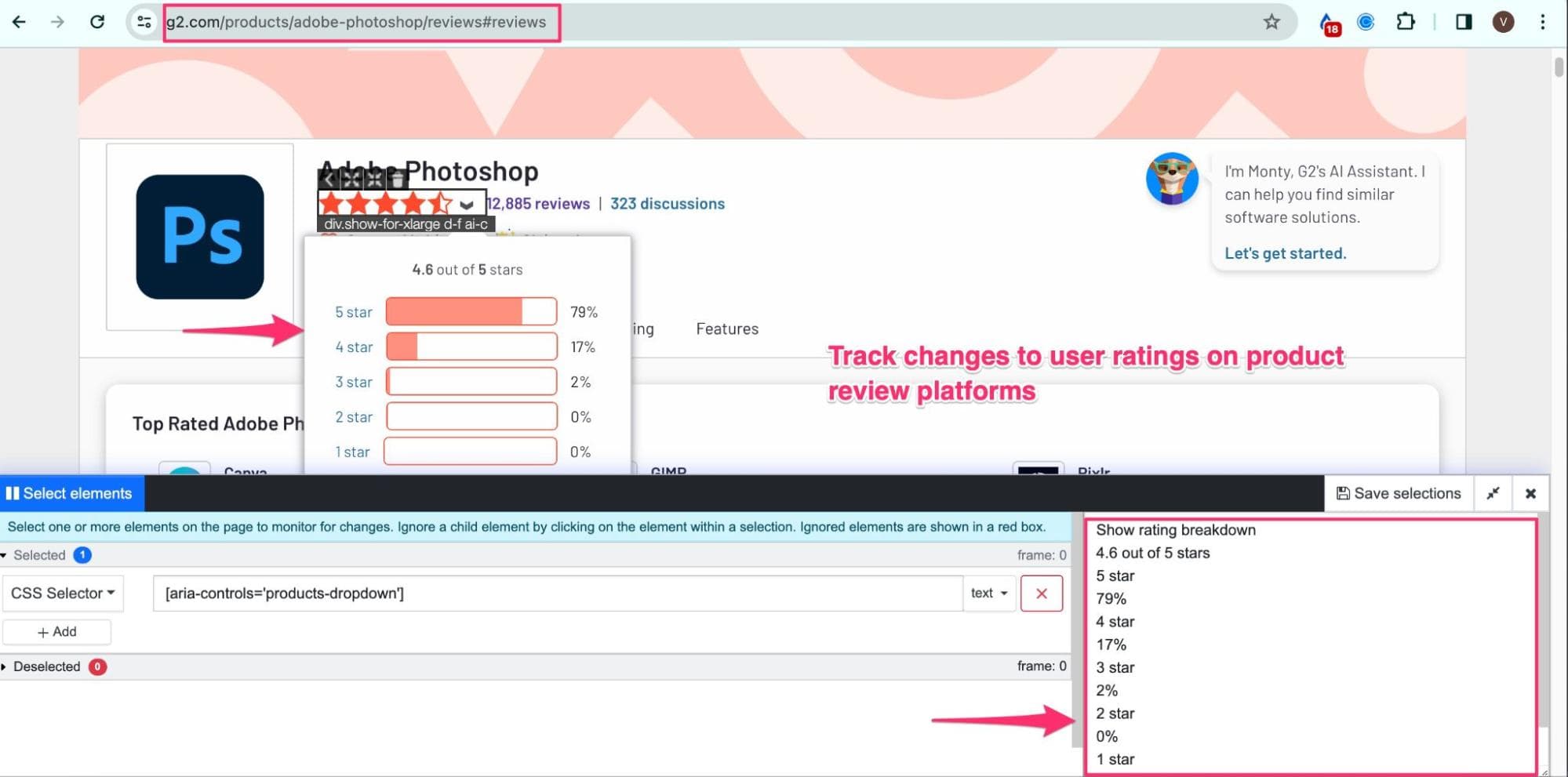 tracking review platforms ratings