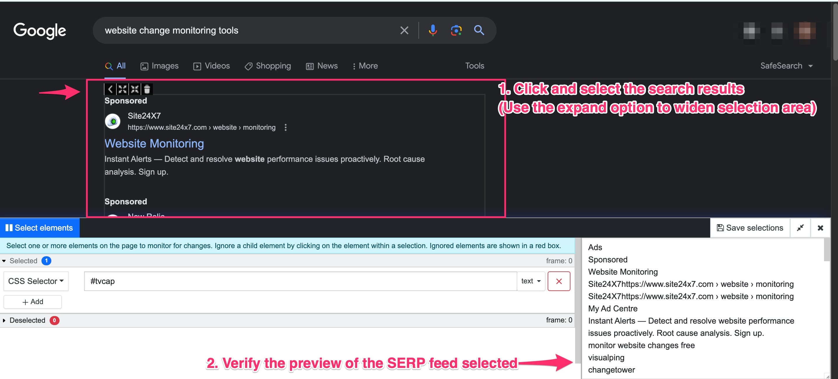 adding conditions to find keywords