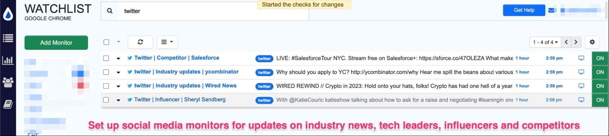 track twitter with Distill