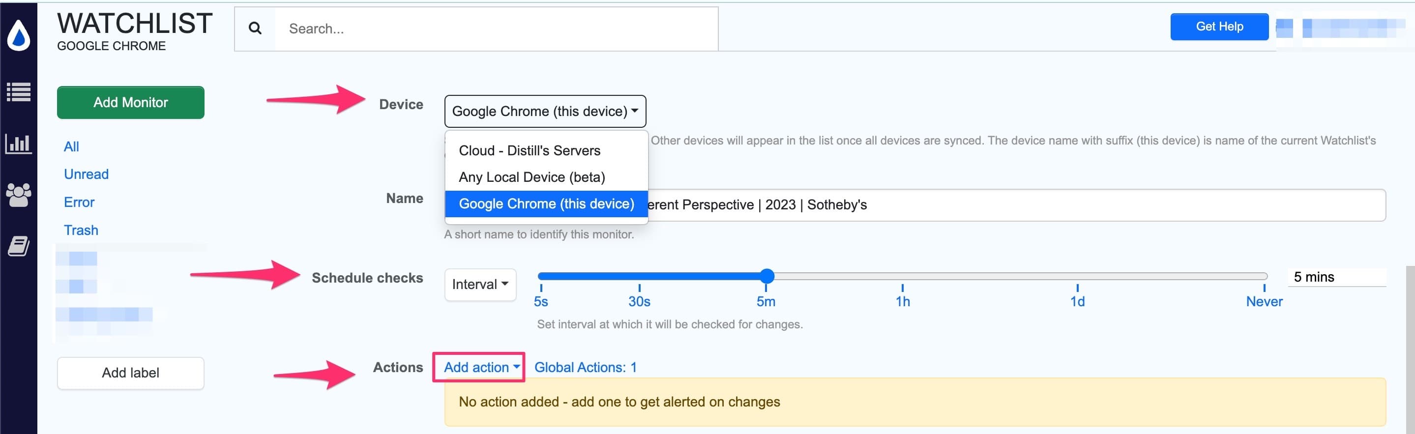 setting up auction monitor