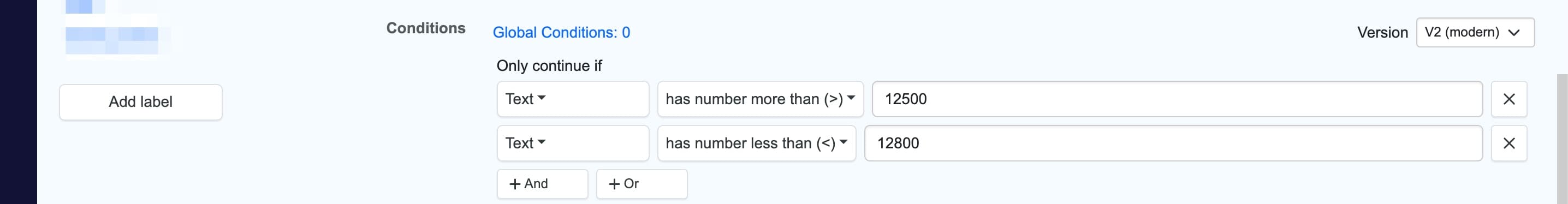 add conditions to track bids