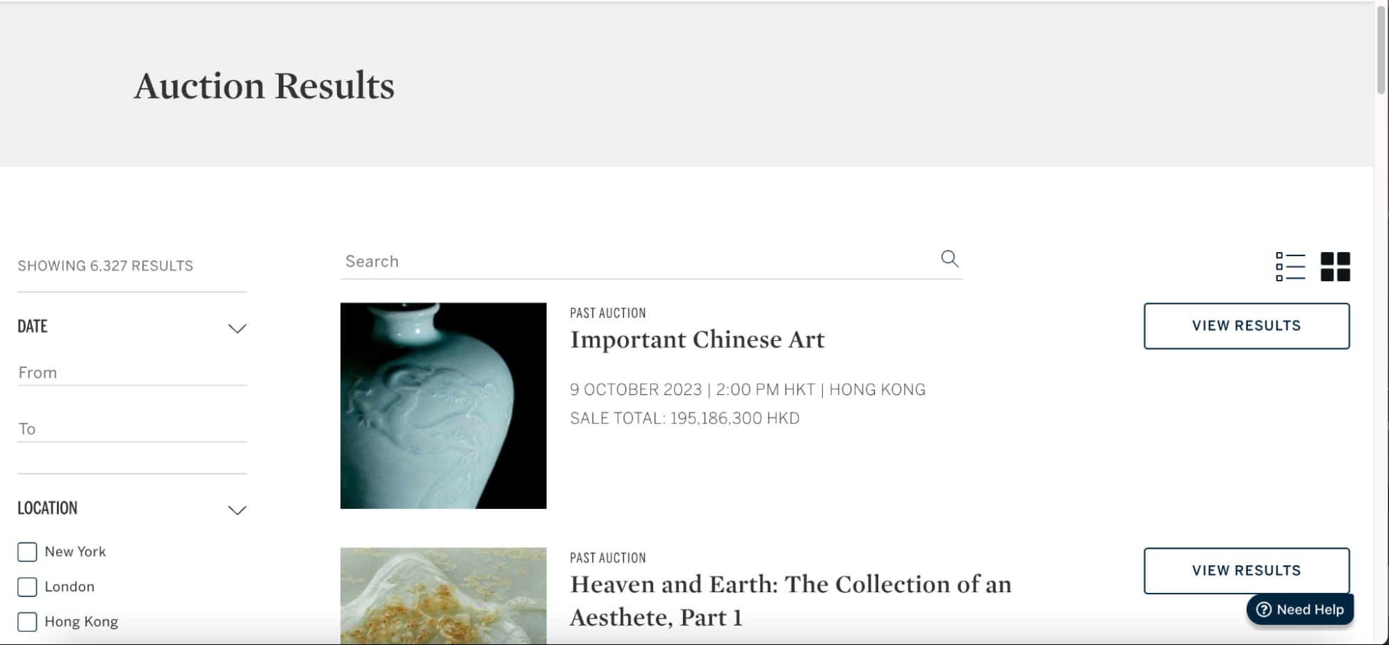 get auction results updates instantly