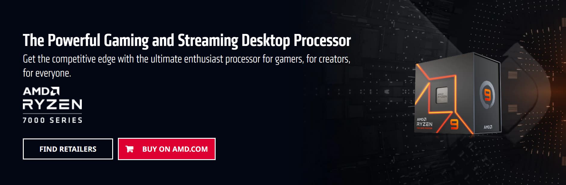 AMD Website after product launch