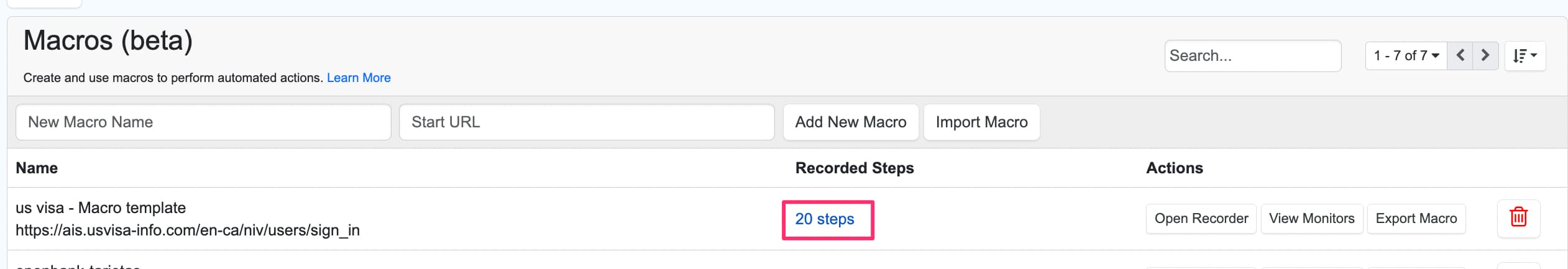 importing the macro for visa appointments
