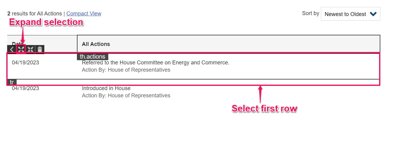 Track legislative bills using Distill