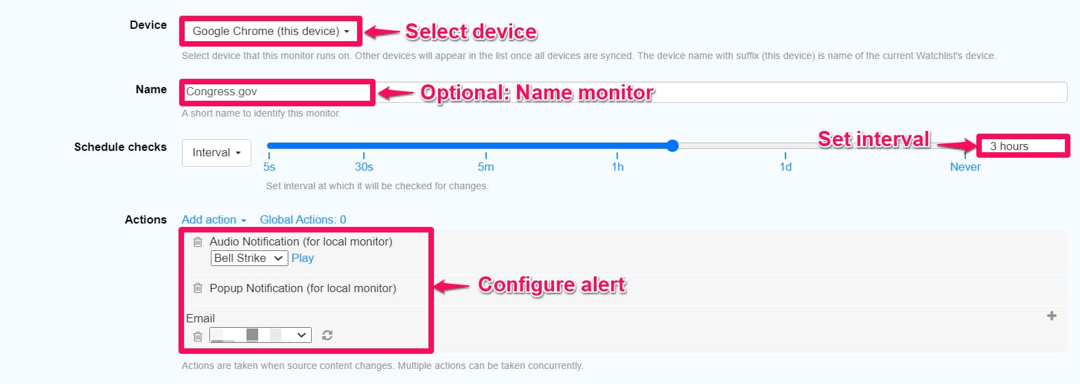 Track legislative bills using Distill