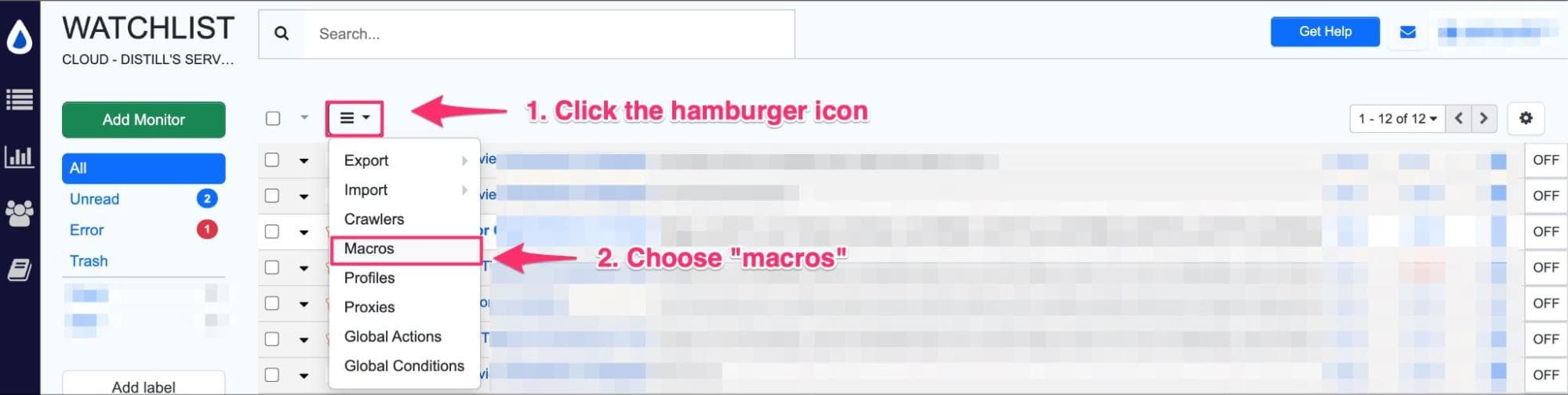 recording macro for Ticketmaster
