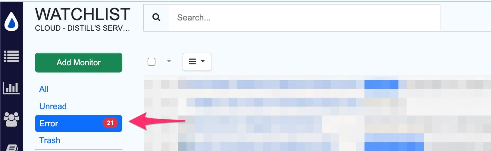 Accessing errored out monitors