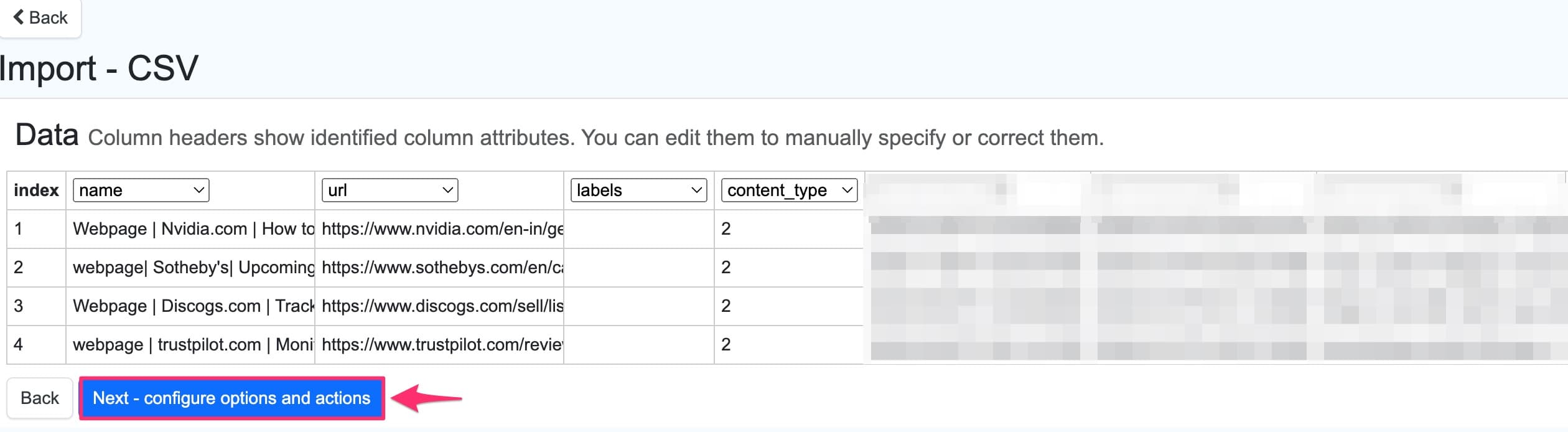 Import monitors with csv