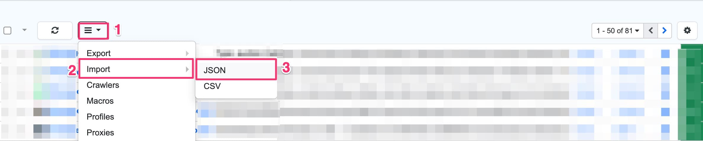 Import monitor JSONs to watchlist