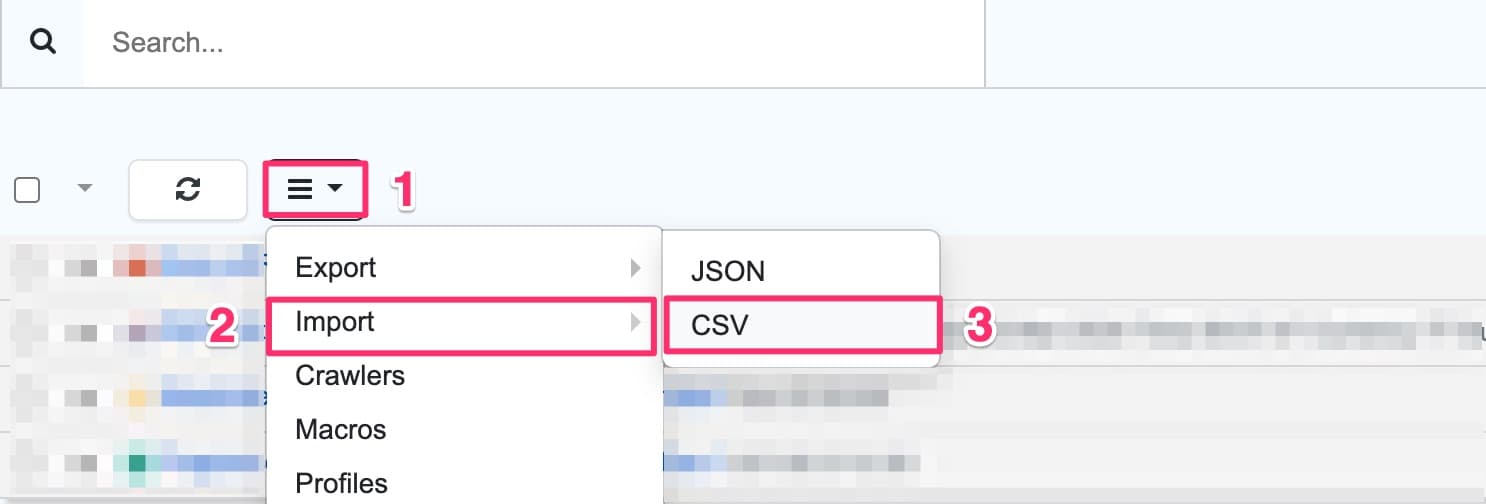 Export monitors to CSV file