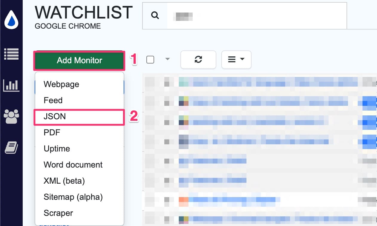Adding a JSON monitor for a webservice