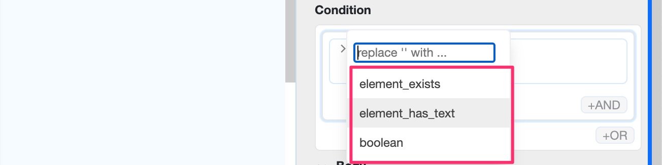 add condition in macro recorder