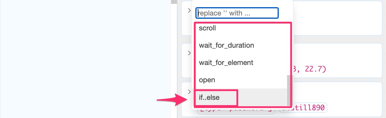 add condition in macro recorder