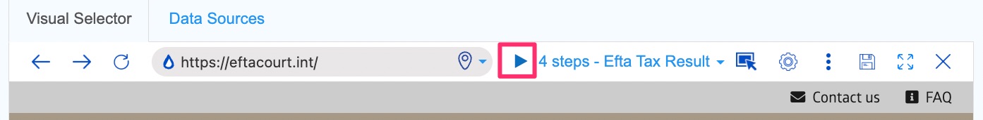 play button for the macro