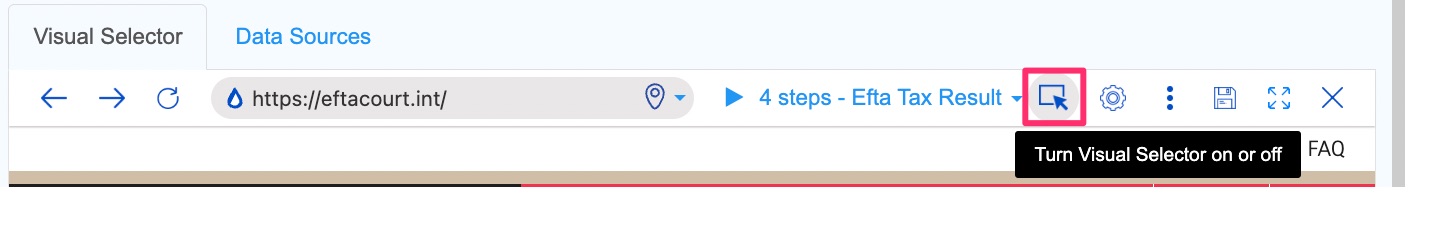 visual selector button