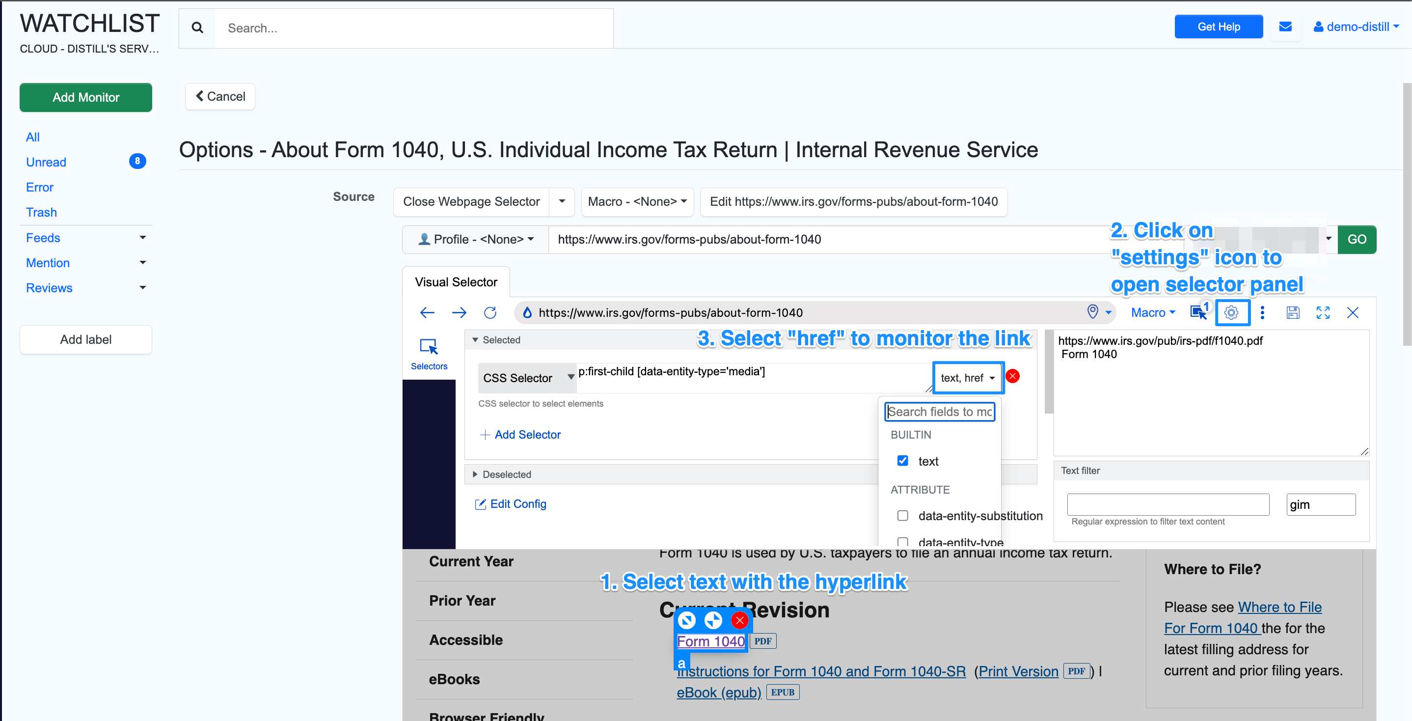attribute value selection