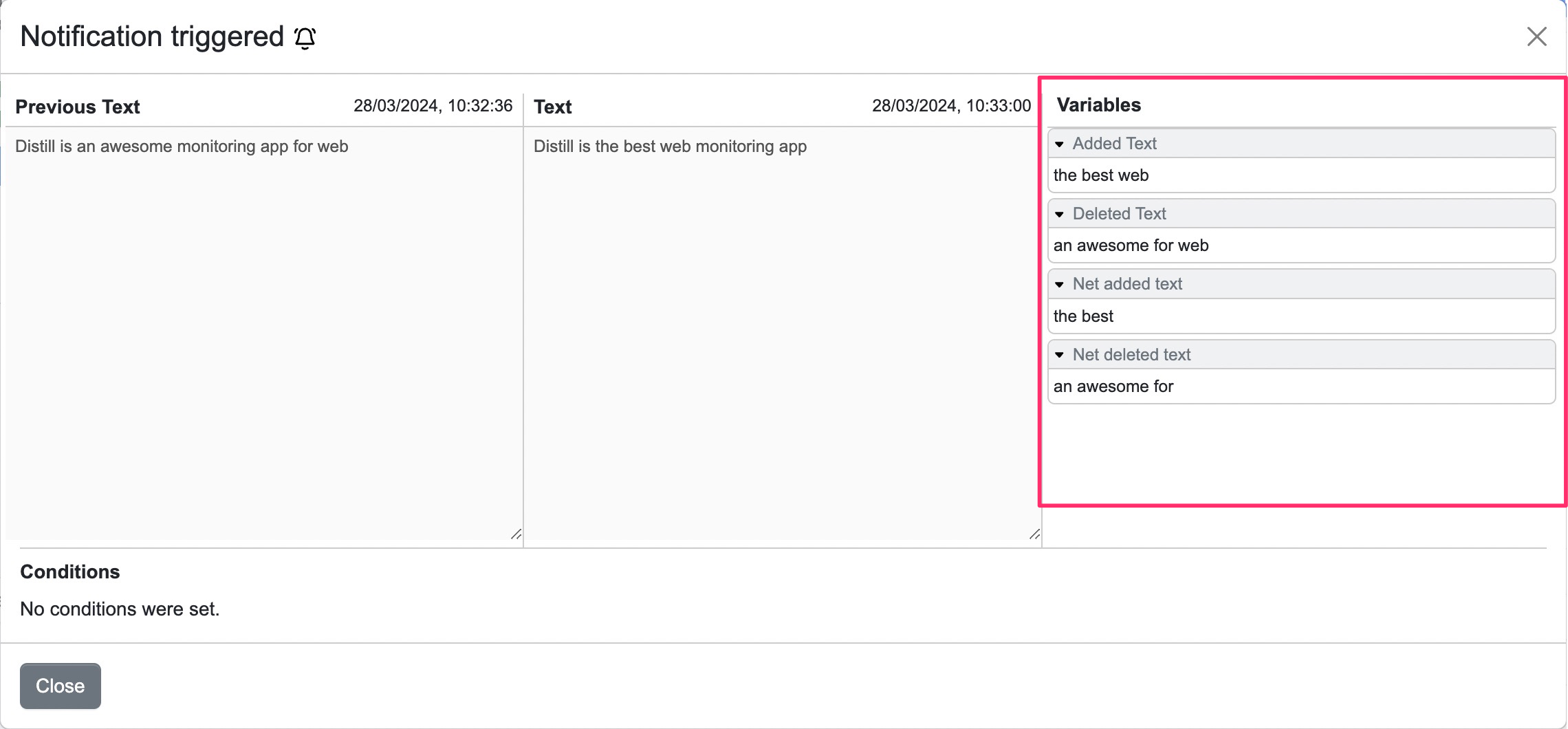 Values of Text Types